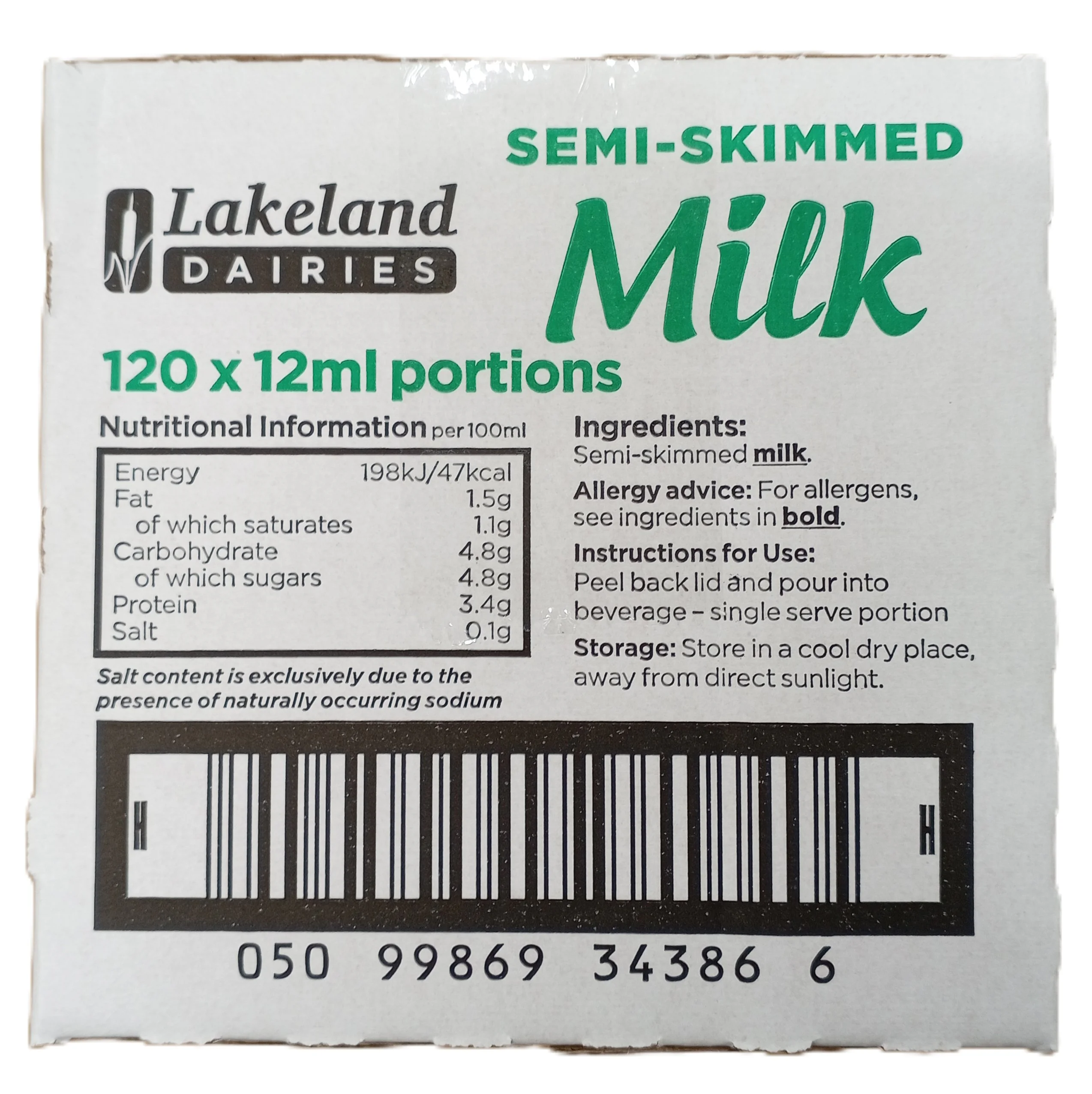 Lakeland Semi Skimmed Milk Pots 12ml - Box of 120 - Image 4