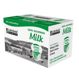 Lakeland Semi Skimmed Milk Pots 12ml - Box of 120