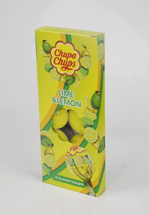10x Chupa Chups Lime & Lemon Tealights