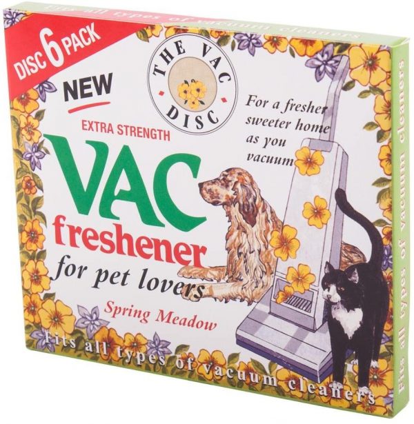 Vac Extra Strength Freshener Discs Spring Meadow Frangrance - 6 x Pack of 6