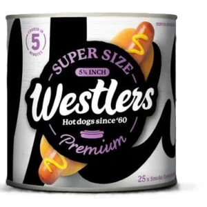 Westlers Premium Range 25 Hot Dogs Super Size