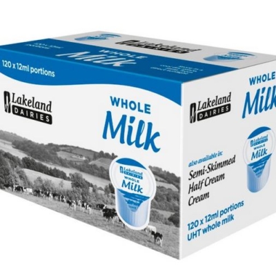 Lakeland Full Fat Milk Pots – Box of 120