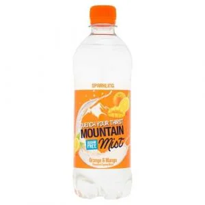 Mountain Mist Sparkling Sugar Free Orange & Mango 12 x 500ml