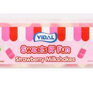 Vidal Sweets R' Fun Strawberry Milkshakes 120 Pieces