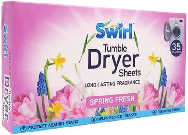 Swirl Spring Fresh Tumble Dryer Sheets 6 x 35 Sheets