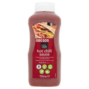 Chef's Larder Hot Chilli Sauce - 1 Litre- 6 pack