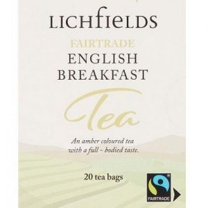 Lichfield Fairtrade English Breakfast Envelope Tea Bags - 6 x 20