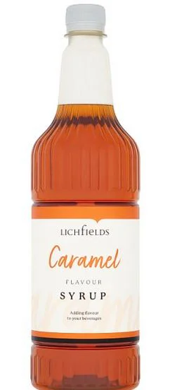 Lichfields Caramel Flavour Syrup 1Litre Large Catering Pack
