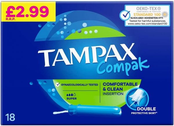 Tampax Compak Super 18's (Price Marked)