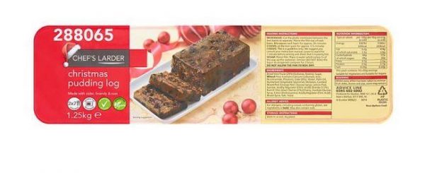 Chef's Larder Christmas Pudding Log 1.25kg