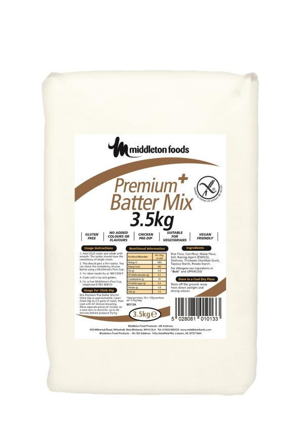 Middleton Foods Gluten Free Premium Plus Batter Mix 3.5kg
