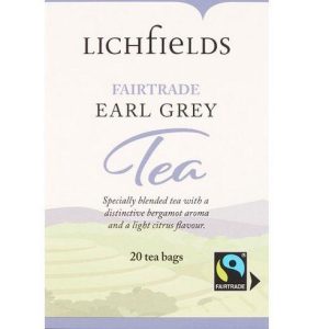 Lichfield Fairtrade Earl Grey Envelope Tea Bags - 20s