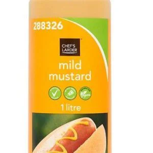 Chef's Larder Mild Mustard 1 Litre Large Catering Pack