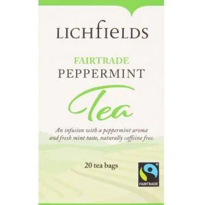 Lichfields Fairtrade Peppermint Envelope Tea Bags - 20s
