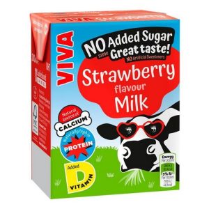 Viva No Added Sugar Strawberry Milk Carton 27 x 200ml