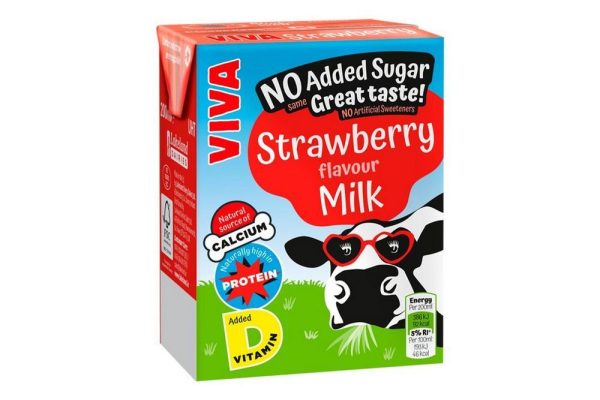 Viva No Added Sugar Strawberry Milk Carton 27 x 200ml