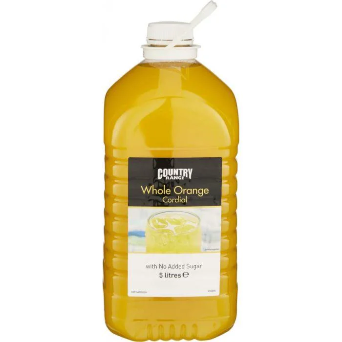 Country Range Whole Orange Cordial with No Added Sugar 5ltr