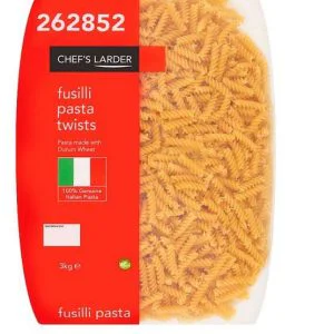 Chef's Larder Fusilli Pasta Twists 3kg Large Catering Pack