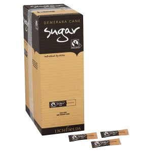 Lichfields DEMERARA Individual Sugar Stick Sachets (1000)
