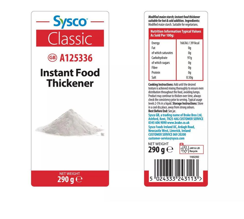 Sysco Classic Instant Food Thickener 290g