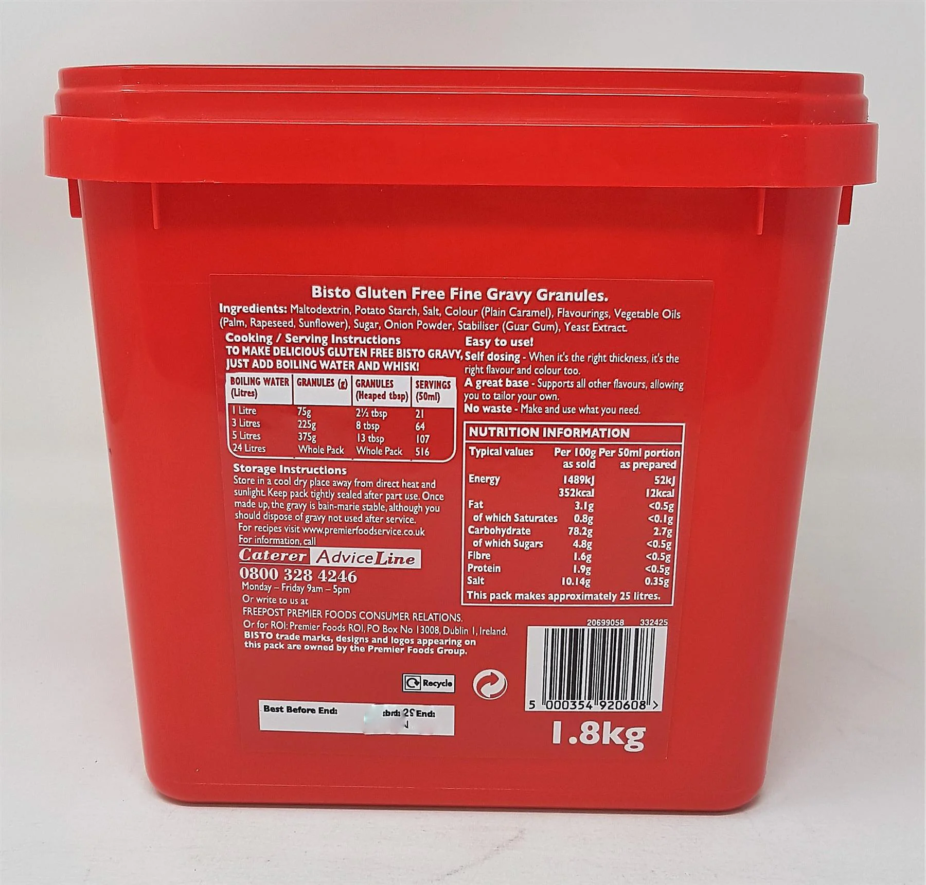 Bisto Gluten Free Fine Gravy Granules 1.8kg (Makes 25 Litres) - Image 2