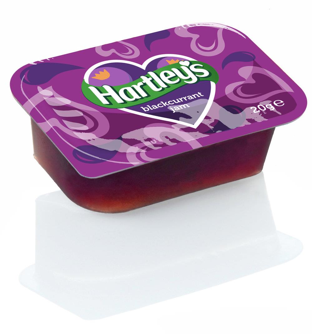 TWENTY - Hartley's Blackcurrant Jam 20g - Pack of 20