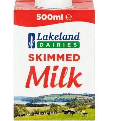 FULL BOX – Lakeland Dairies Skimmed Milk 500ml – Case of 12