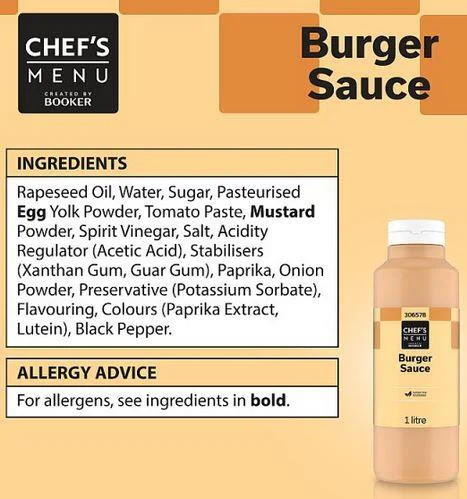 Chef's Menu Burger Sauce 1 litre - Image 2