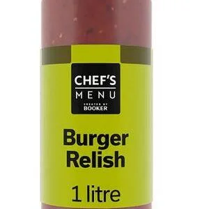 Chef's Menu Burger Relish 1 Litre Large Catering Pack