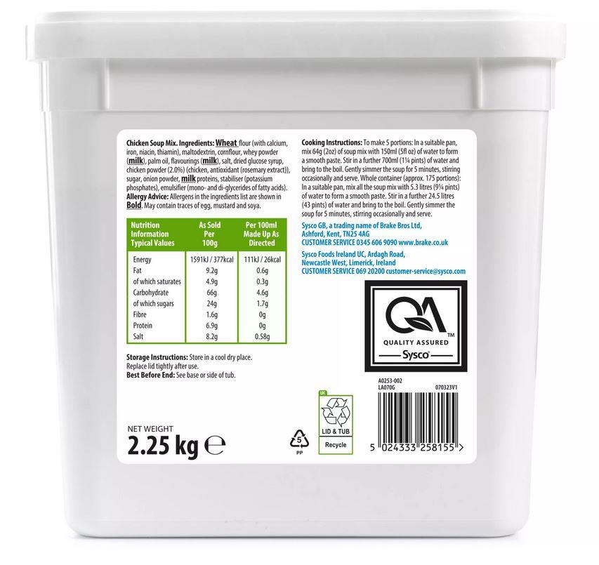 Sysco Essentials Chicken Soup Mix 2.25kg - Image 2