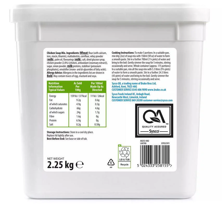 Sysco Essentials Chicken Soup Mix 2.25kg - Image 2