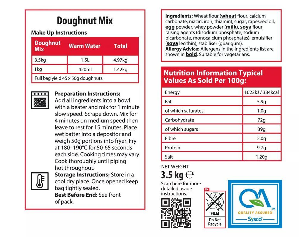Sysco Classic Doughnut Mix 3.5kg - Image 2