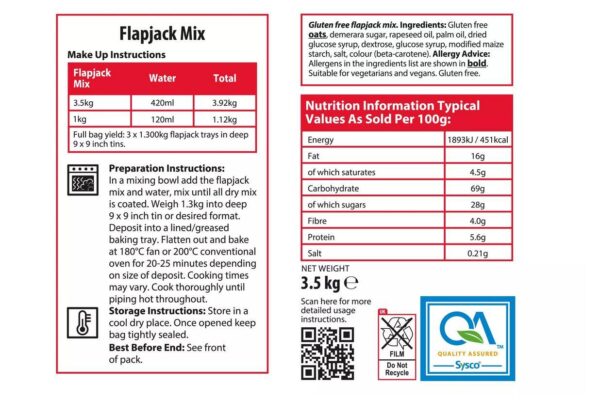 Sysco Classic Flapjack Mix 3.5kg Large Catering Pack - Image 2