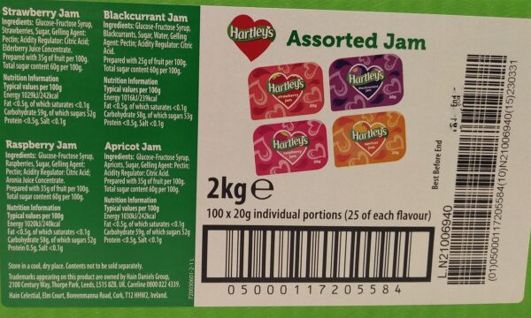 Hartley's Assorted Jam Portions - 20 x 20g - Image 2