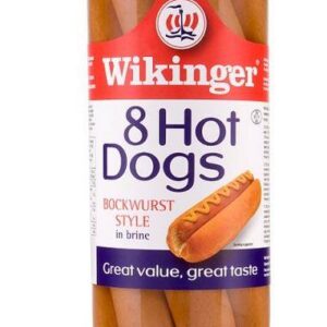 Wikinger 8 Hot Dogs Bockwurst Style in Brine 1030g - Case of 6