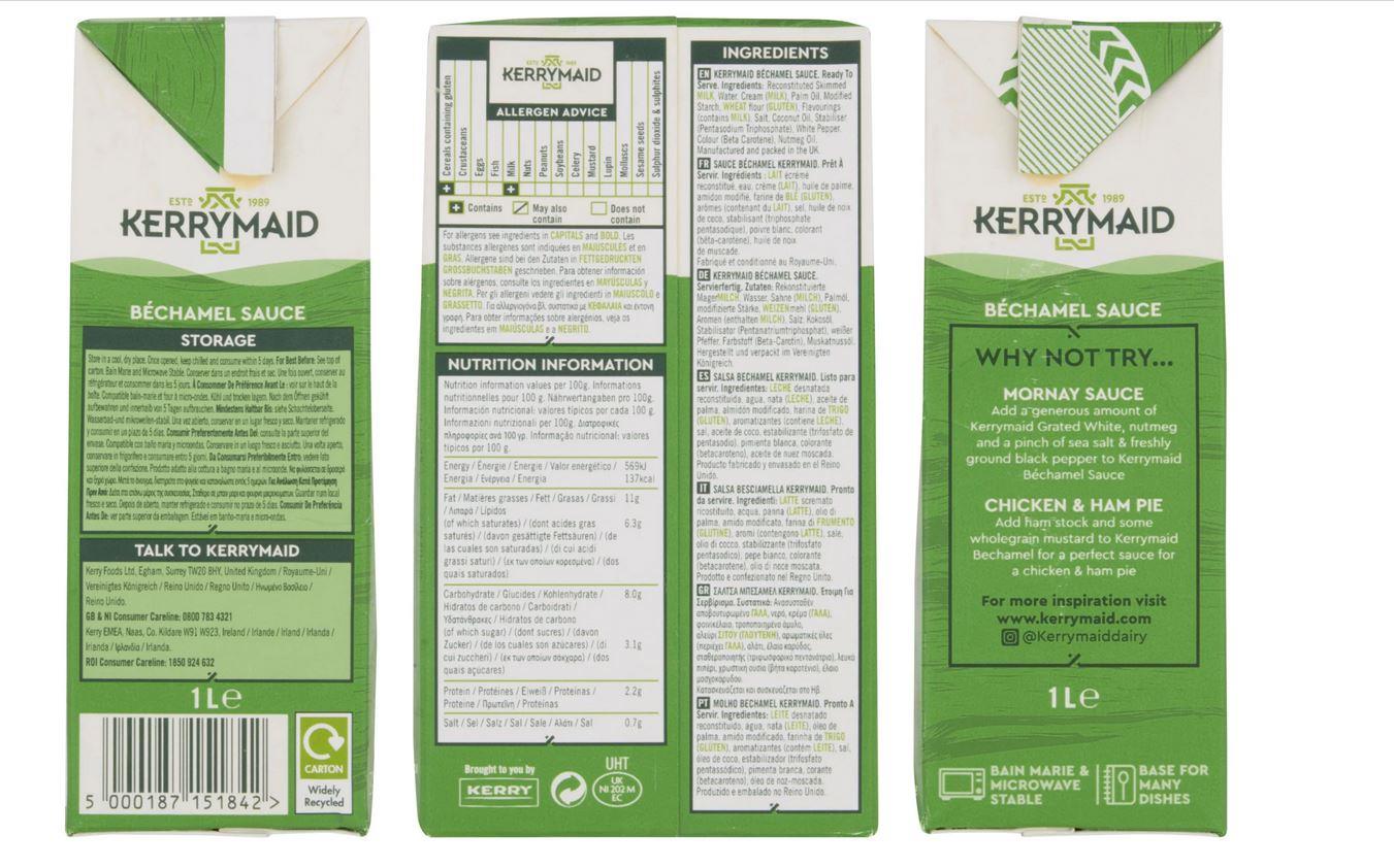Kerrymaid Béchamel Sauce UHT 1L - Image 2