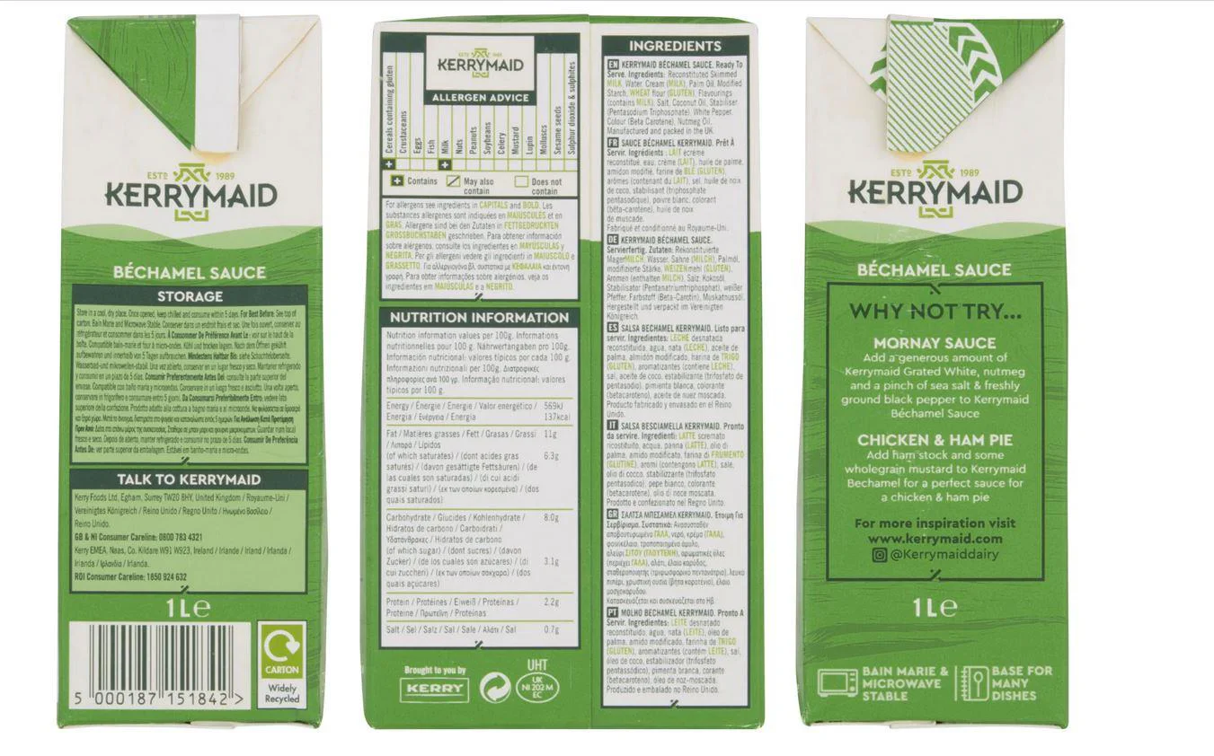 Kerrymaid Béchamel Sauce UHT 1L - Image 2
