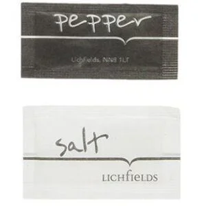 Lichfields Individual Salt & Pepper Sachets - 250 Salt Sachets x 250 Pepper Sachets