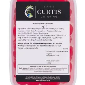 Curtis Catering Whole Glace Cherries 1kg Large Catering Pack