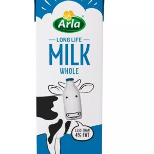 Arla Long Life UHT Whole Milk 1 Litre – Case of 12