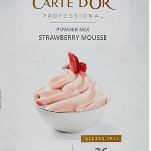 Carte d'Or Strawberry Mousse Powder Mix, 630g (Makes 5.4L),