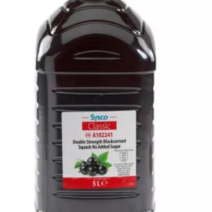 Sysco Classic Double Strength Blackcurrant Squash NAS 5 Litres