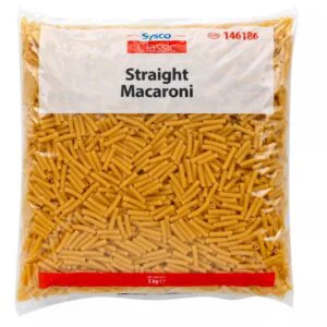 Sysco Classic Straight Macaroni 5kg Large Catering Pack