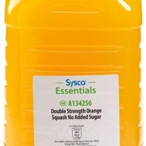 Sysco Essentials Double Strength Orange Squash No Added Sugar 5 Litre
