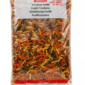 Sysco Classic Tricolour Fusilli Pasta, 5kg Bulk Pack