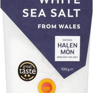Halen Mon Pure White Sea Salt from Wales 100g - Pack of 3