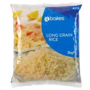 Brakes Long Grain Rice 3kg Large Catering Pack