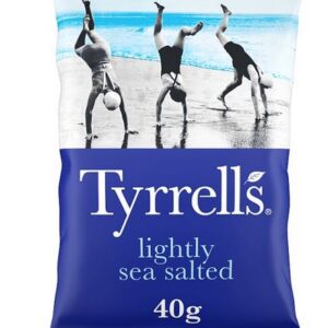 Tyrells Lightly Sea Salt Chips 40 g (Pack of 24)