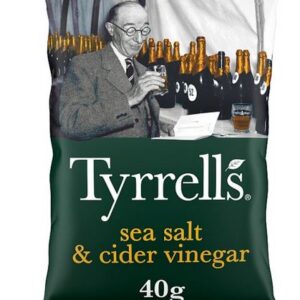 Tyrells Cider Vinegar Chips 40 g (Pack of 24)