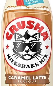 Crusha Caramel Latte Milkshake Mix 1 x 1ltr Bottle | Barista-Inspired Flavour Syrup for Creamy Milkshakes